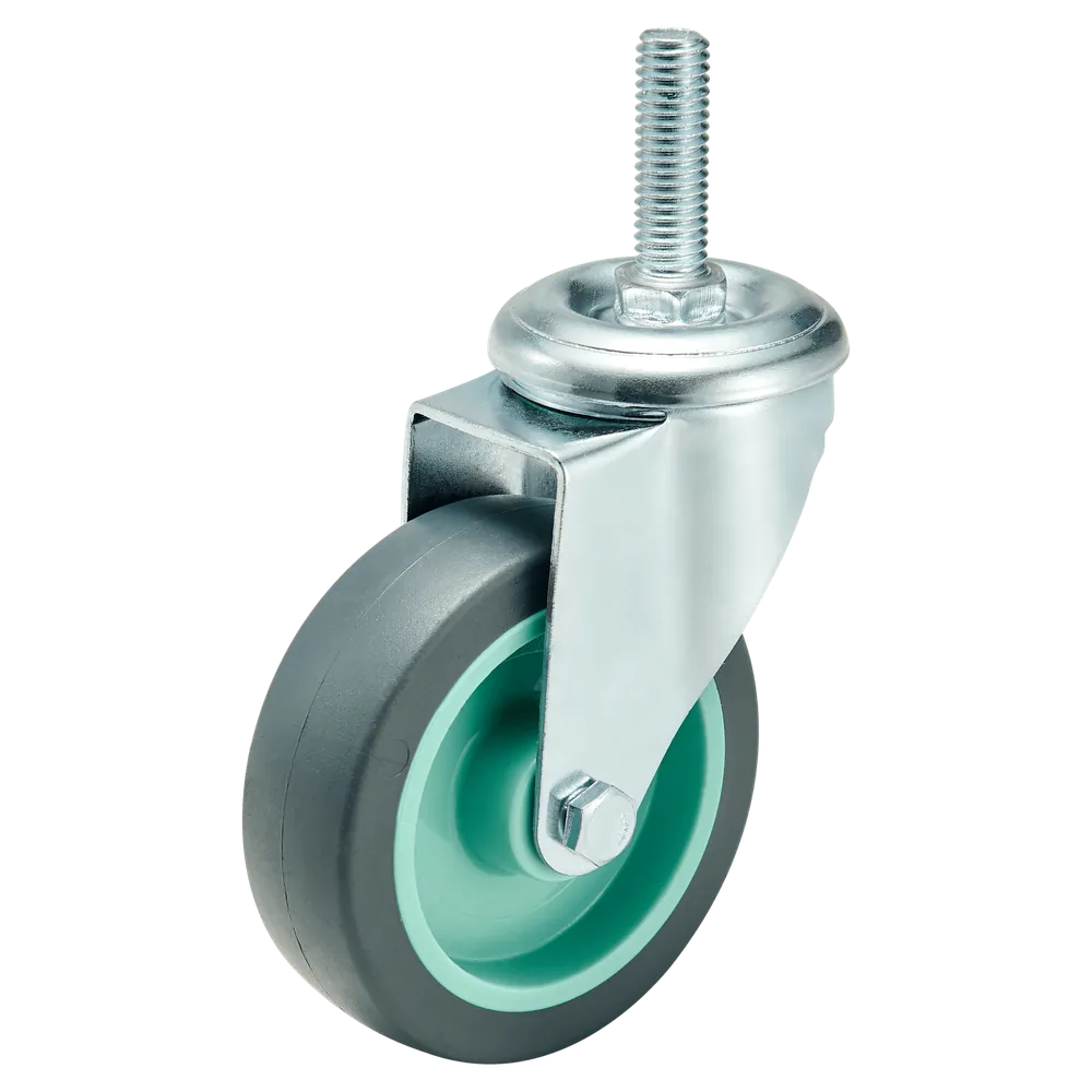 3 Inch TPR Swivel Brake Caster Wheel — Cutout — without brake
