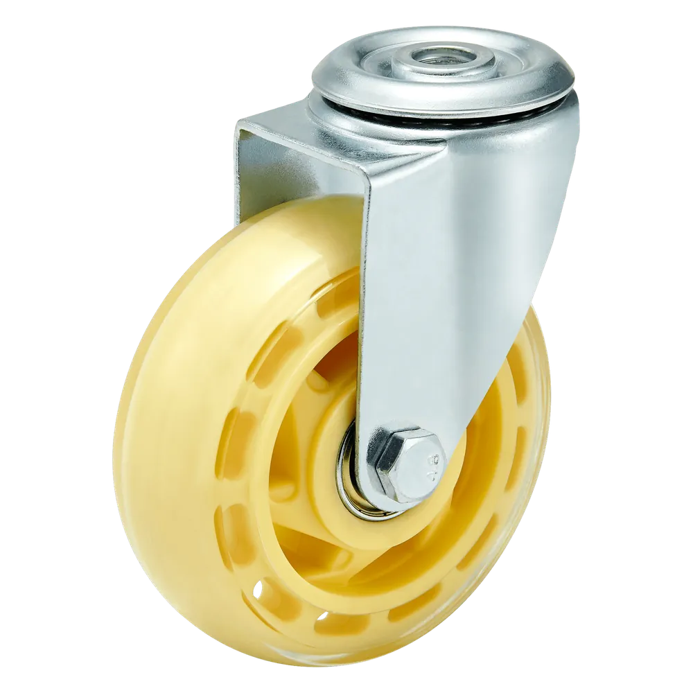 Medium Duty PU Medium Duty Top Hole Swivel Brake Caster — Cutout — without brake